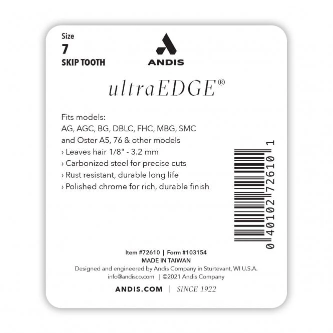 Andis Andis #7 Skip Tooth UltraEdge Detachable Blade Andis Andis #7 Skip Tooth UltraEdge Detachable Blade -Dog Groomers Shop andis 7 skip tooth ultraedge detachable blade p17714 12427 medium