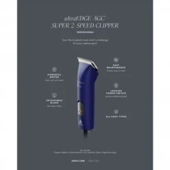 Andis Andis UltraEdge AGC Super 2-Speed Brushless Clipper - Blue -Dog Groomers Shop andis ultraedge agc super 2 speed brushless clipper blue p17770 13628 medium