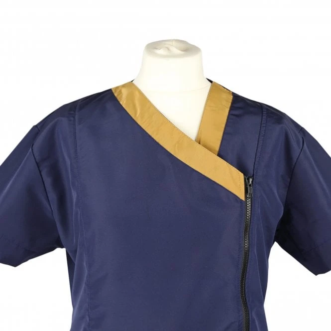 Groomers Groomers Kanji V-Neck Tunic - Navy/Gold Groomers Groomers Kanji V-Neck Tunic - Navy/Gold -Dog Groomers Shop groomers kanji v neck tunic navygold p15793 13115 medium