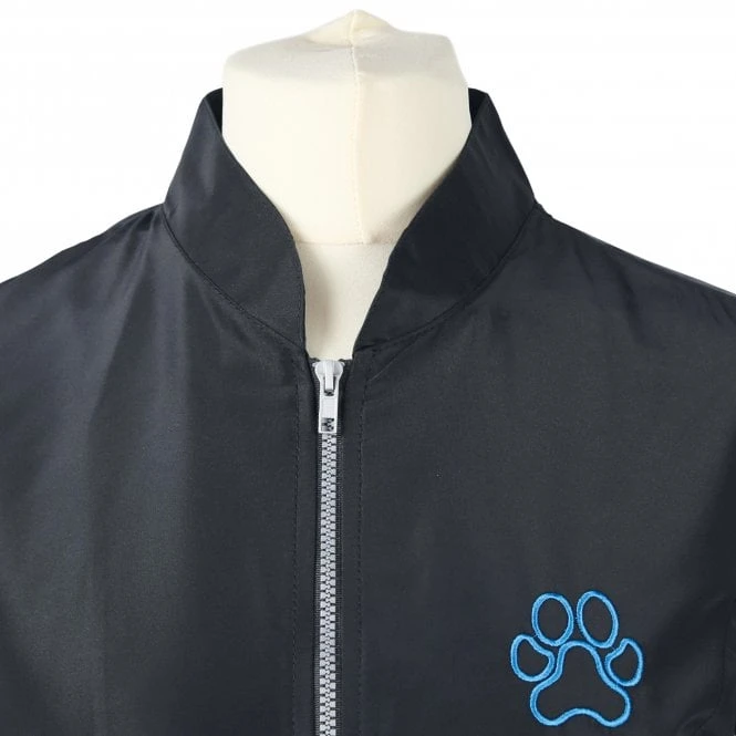 Groomers Mandarin Collar Jacket - Black with Blue Piping Groomers Mandarin Collar Jacket - Black With Blue Piping -Dog Groomers Shop groomers mandarin collar jacket black with blue piping p10335 12724 medium