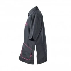 Groomers Mandarin Collar Jacket - Black With Pink Piping 2 Groomers Mandarin Collar Jacket - Black With Pink Piping -Dog Groomers Shop groomers mandarin collar jacket black with pink piping p10336 12650 medium