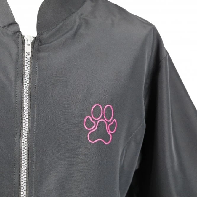 Groomers Mandarin Collar Jacket - Black with Pink Piping Groomers Mandarin Collar Jacket - Black With Pink Piping -Dog Groomers Shop groomers mandarin collar jacket black with pink piping p10336 12653 medium