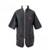 Groomers Mandarin Collar Jacket - Black With Pink Piping
