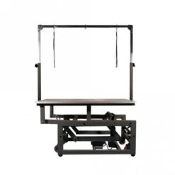 Groomers Titan Extreme Electric Table With Extreme H-Bar - Grey Frame And Black Top
