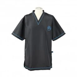 Groomers Groomers V-Neck Tunic - Black With Blue Trim