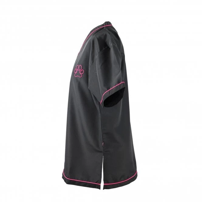 Groomers Groomers V-Neck Tunic - Black with Pink Trim Groomers Groomers V-Neck Tunic - Black With Pink Trim -Dog Groomers Shop groomers v neck tunic black with pink trim p10208 12661 medium