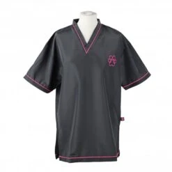Groomers Groomers V-Neck Tunic - Black With Pink Trim