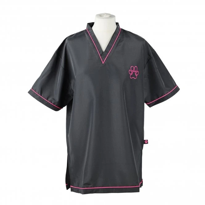 Groomers Groomers V-Neck Tunic - Black with Pink Trim Groomers Groomers V-Neck Tunic - Black With Pink Trim -Dog Groomers Shop groomers v neck tunic black with pink trim p10208 12721 medium