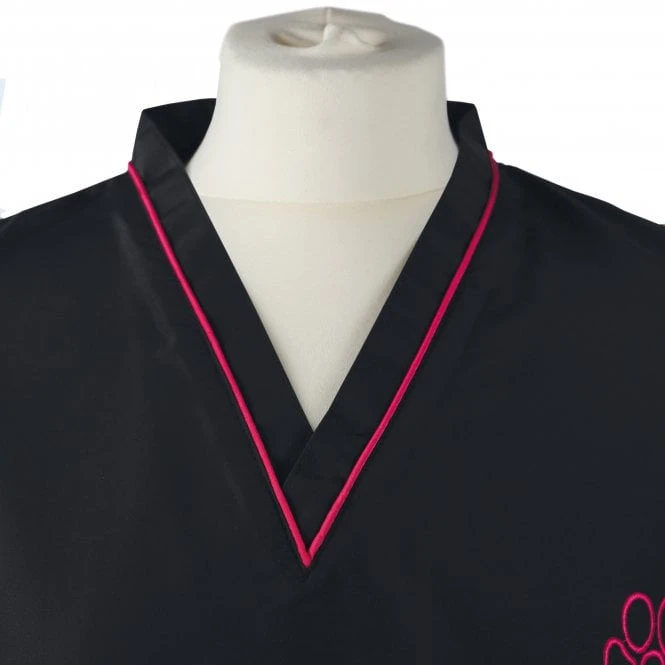 Groomers Groomers V-Neck Tunic - Black with Pink Trim Groomers Groomers V-Neck Tunic - Black With Pink Trim -Dog Groomers Shop groomers v neck tunic black with pink trim p10208 12722 medium