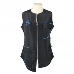 Groomers Groomers Waistcoat - Black With Blue Trim