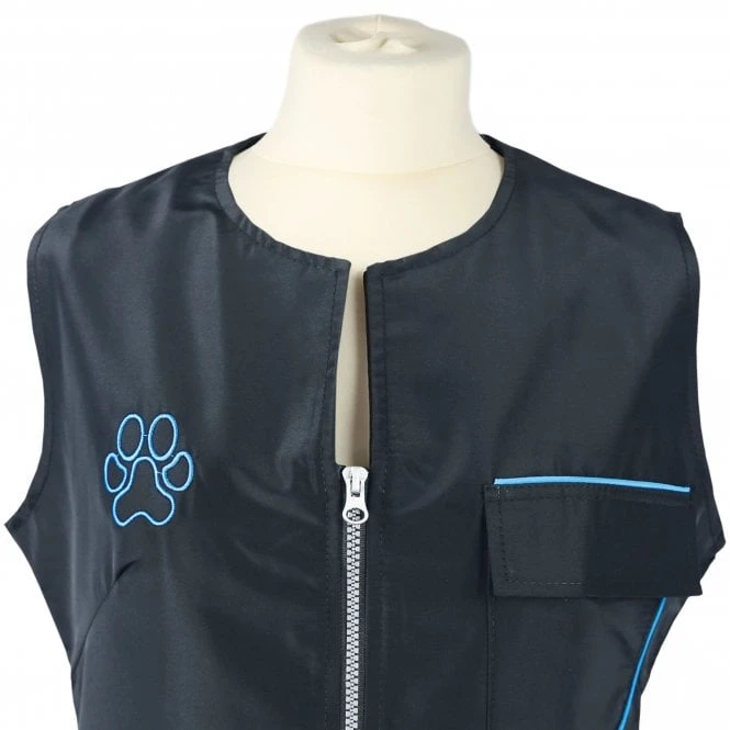 Groomers Groomers Waistcoat - Black with Blue Trim Groomers Groomers Waistcoat - Black With Blue Trim -Dog Groomers Shop groomers waistcoat black with blue trim p10225 12730 medium
