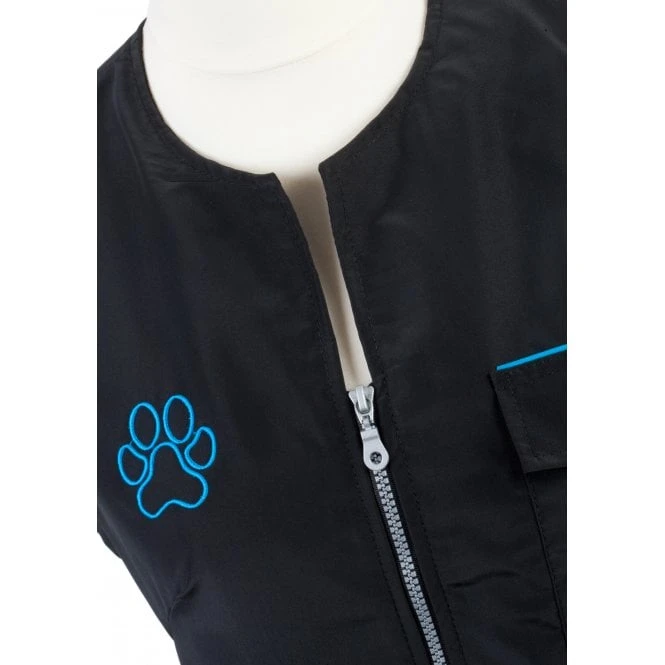 Groomers Groomers Waistcoat - Black with Blue Trim Groomers Groomers Waistcoat - Black With Blue Trim -Dog Groomers Shop groomers waistcoat black with blue trim p10225 7986 medium