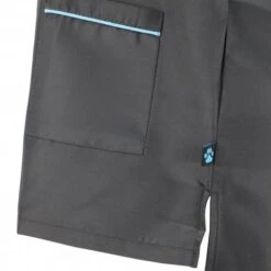 Groomers Groomers Zipped Jacket - Black With Blue Trim -Dog Groomers Shop groomers zipped jacket black with blue trim p10223 13108 medium