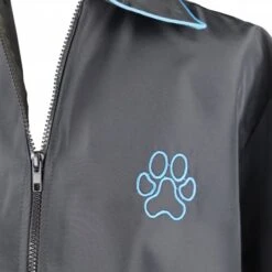 Groomers Groomers Zipped Jacket - Black With Blue Trim -Dog Groomers Shop groomers zipped jacket black with blue trim p10223 13109 medium