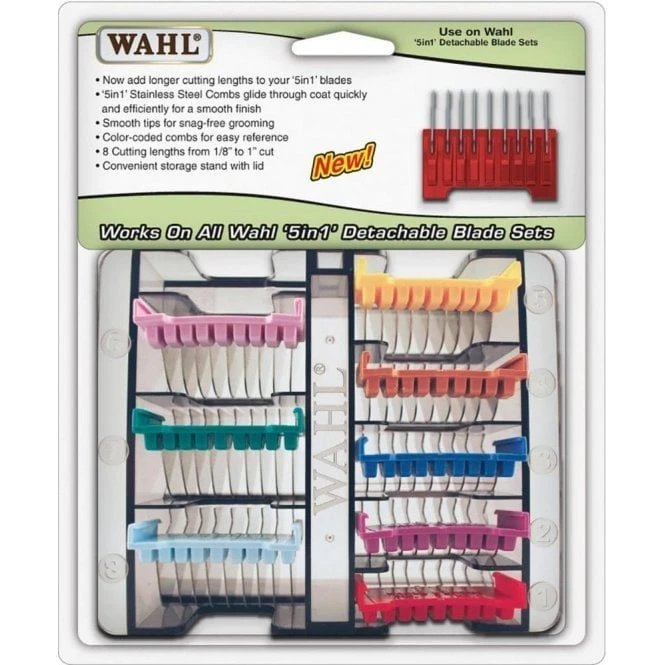 Wahl Wahl ARCO 5 in 1 Attach Combs - Set of 8 Wahl Wahl ARCO 5 In 1 Attach Combs - Set Of 8 -Dog Groomers Shop wahl arco 5 in 1 attach combs set of 8 p1776 1996 medium